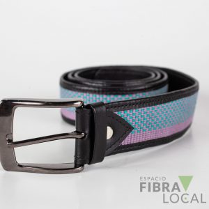 Cinturón Cuero-Telar colores