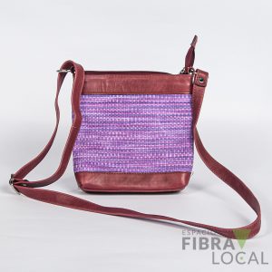 Cartera cuero-telar